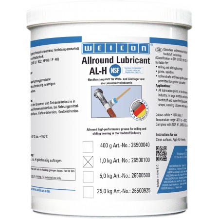  Lubrifiant de inalta performanta AL-H | vaselina rezistenta la temperaturi inalte cu certificare alimentara 