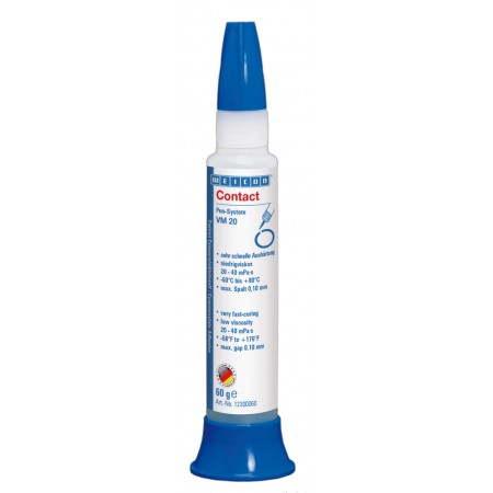  WEICON Contact VM 20 Adeziv cianoacrilat | adeziv instant cu vascozitate redusa, pentru metale 
