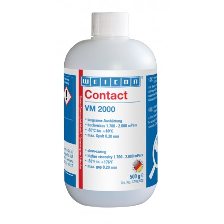  WEICON Contact VM 2000 Adeziv cianoacrilat | adeziv instant cu vascozitate inalta, pentru metale 