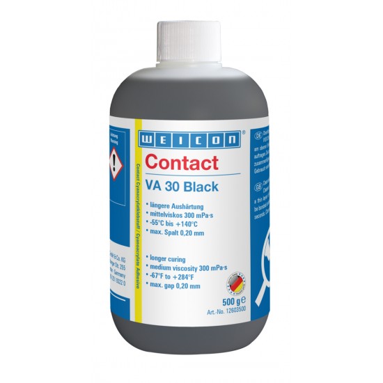  Adeziv cianoacrilat negru VA 30 | adeziv instant cu vascozitate medie, cu filer de cauciuc 