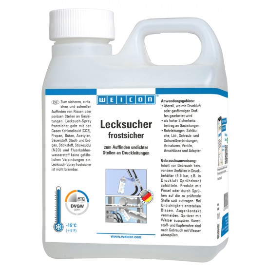  Lichid detectare gaz rezistent la inghet | pentru localizarea fisurilor la nivelul conductelor sub presiune pana la -15 °C 