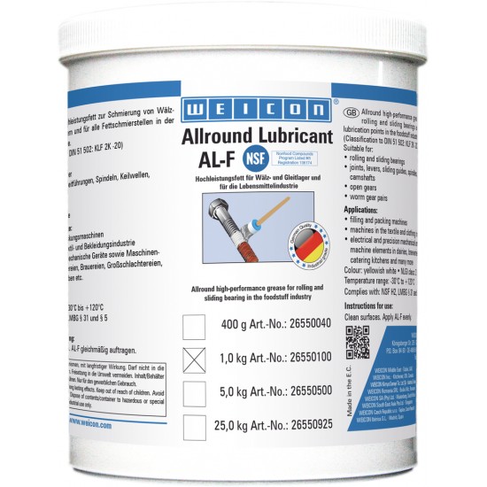  Lubrifiant de inalta performanta AL-F | vaselina multifunctionala cu certificare alimentara 