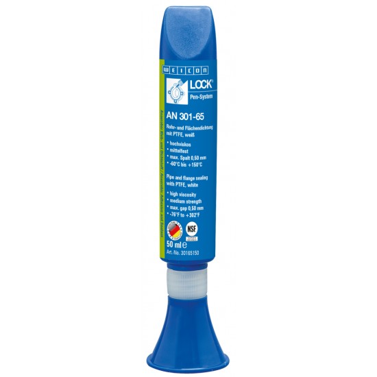  WEICONLOCK® AN 301-65 | cu PTFE, rezistenta medie, certificat de aprobare pentru apa potabila 