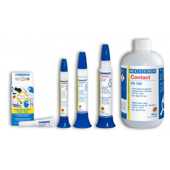  WEICON Contact VA 100 Adeziv cianoacrilat | adeziv instant pentru metal, plastic si cauciuc 